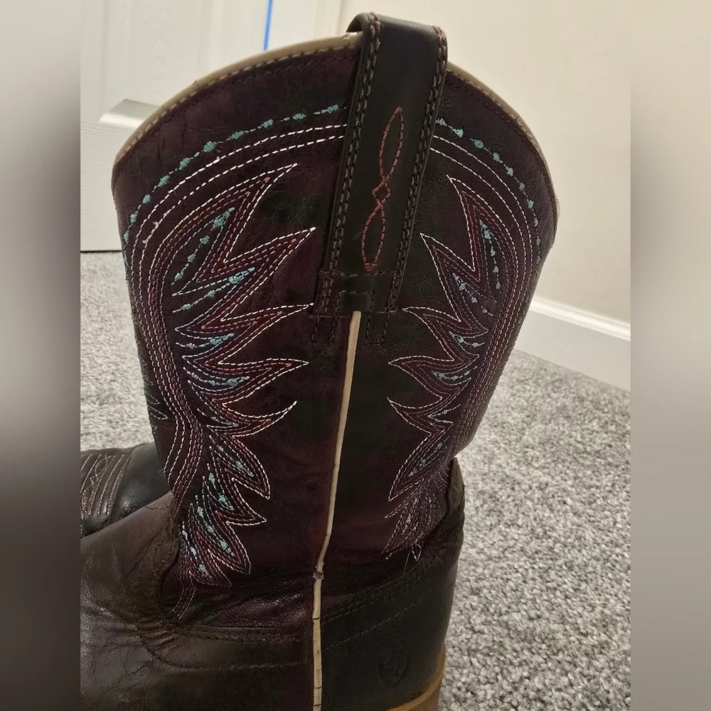 Ariat Brown Multicolored Kids Size 2.5 Western Boots Cowgirl Western Rodeo